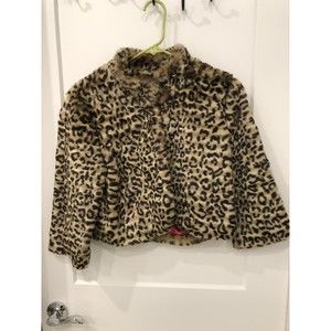 Forever 21 Leopard Print Faux Fur Jacket Size M. New With Tag
